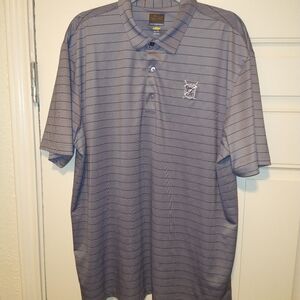 Greg Norman Play Dry Striped Short Sleeve Polo Shirt Men's sz XL W/ Logo.